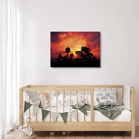 Sklenený obraz západu slnka (70x50 cm)