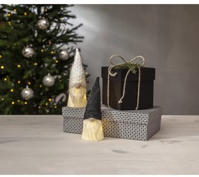 Bielo-čierna svetelná dekorácia s vianočným motívom ø 6,5 cm Joylight – Star Trading