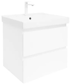 Kúpeľňová skrinka s umývadlom SAT B-Way 59x50x45 cm biela lesk BWAY260WU1BBI, 1 ks
