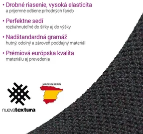Super strečové poťahy HARMONIA antracitová sedačka s otomanom vpravo (š. 210 - 320 cm)