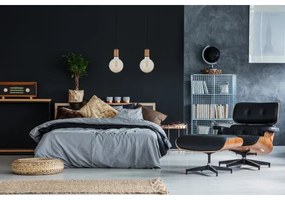 Luster na lanku MIROS 2xE27/60W/230V čierna/medená