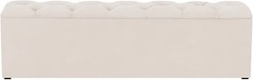 Béžový otoman k posteli s úložným priestorom Kooko Home Manna, 47 × 200 cm