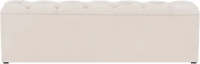 Béžový otoman k posteli s úložným priestorom Kooko Home Manna, 47 × 200 cm