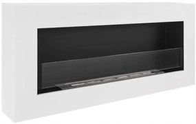 Závesný biokrb so sklom na stenu AIASA BOX BIELY MAT 90x40x12