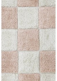 Svetloružovo-krémový prateľný ručne tkaný bavlnený koberec 120x160 cm Kitchen Tiles Rose – Lorena Canals