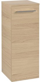 VILLEROY &amp; BOCH Avento závesná bočná skrinka nízka, 1 dvierka, pánty vľavo, 350 x 373 x 890 mm, Nordic Oak, A89500VJ