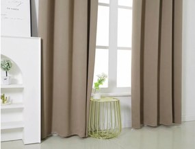 Béžová záclona OXFORD 140x250 cm Zavesenie: Kovové krúžky