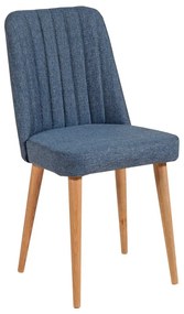 Modrá zamatová jedálenská stolička Stormi Sandalye – Kalune Design
