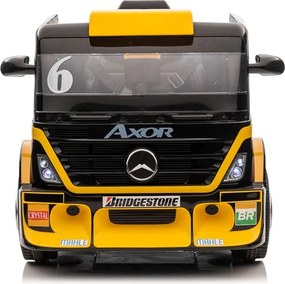 LEAN CARS Elektrické autíčko Mercedes s návesom XMX622B, LCD, žlté