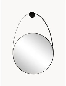 Nástenné zrkadlo's čiernym kovovým rámom Kieran