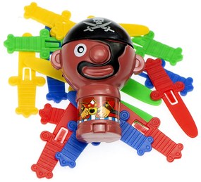 KIK Arkádová hra Mad Pirate barrel Stab the pirate 9 x 9 x 12,5 cm