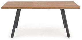 Jedálenský stôl Berlin 160 cm, orech medový / čierna
