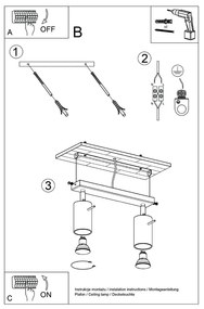 Zelené bodové svietidlo 6x30 cm Etna – Sollux