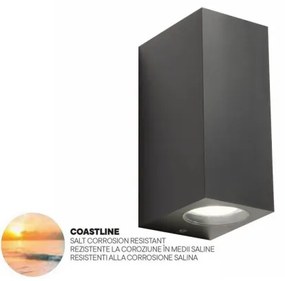 Redo 90152 - Vonkajšie nástenné svietidlo PUNTA 2xGU10/7W/230V IP44