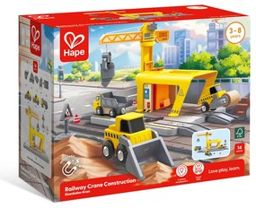 Vláčikodráha - Železničná súprava so žeriavom - 14 ks