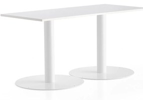 Stôl ALVA, 1400x700x720 mm, biela, biela