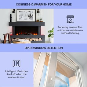 Klarstein Studio Light & Fire 3 Smart, krb, 1000/2000 W, MDF, WiFi Control