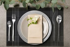 Podložka pod tanier KARA čierna (6 ks)