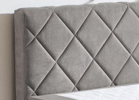 Posteľ Jeff 100x200 cm, šedá látka