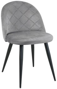 Čalouněná designová židle Poppy šedá