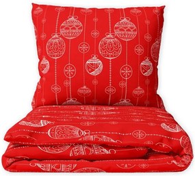 Bavlnené posteľné obliečky - motív Vianočné banky - 100% bavlna - 70 x 90 cm + 140 x 200 cm