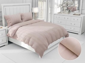 Biante Damaškové posteľné obliečky DM-003 Béžové - pásiky 5 cm Jednolôžko 140x200 a 70x90 cm