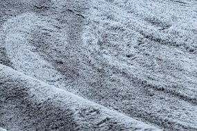 Koberec LAPIN Shaggy kruh sivý / slonia kosť protišmykový