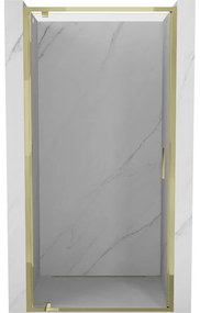 Mexen Exo, výklopné sprchové dvere 85 cm, číre sklo, zlatá, 8181-085-000-50-00