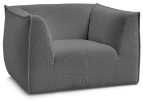 Tmavosivé kreslo z textílie buklé Giorgia – Bobochic Paris