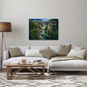 Obraz - Rieka v skalnatom údolí (70x50 cm)