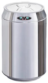 Bezdotykový odpadkový kôš 30l nápojová plechovka strieborná