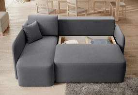 AKCIA Tmavosivá rohová sedacia súprava HADSON pravý roh II. akosť