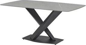 XXXLutz JEDÁLENSKÝ STÔL, sivá, čierna, 180/90/75 cm P & B - Stoly - 000572009402