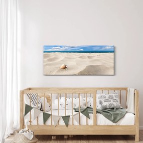 Obraz - Mušle na pláži (120x50 cm)