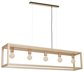 Luster na lanku LEGNO 5xE27/60W/230V