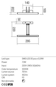 Redo 01-3472 - LED Obrazové svietidlo IKON LED/7,3W/230V 29,5 cm CRI 92 mosadz