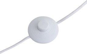 Retro stojaca lampa béžová s látkovým tienidlom 160 cm - Captain