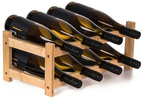 G21 Bambusový stojan na víno, 8 fliaš, S