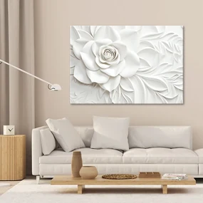 Gario Obraz na plátne Nádherná biela ruža Rozmery: 120 x 80 cm