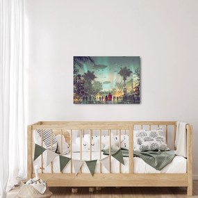 Obraz - mesto v budúcnosti (70x50 cm)