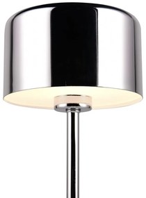 LED stmievateľná stolová lampa v lesklo striebornej farbe (výška 30 cm) Jeff – Reality