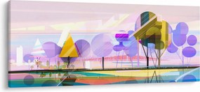Obraz - Abstrakcia, krajina (120x50 cm)