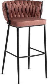 PROXIMA.store - Luxusná barová stolička FLORES FARBA: bordová, FARBA NÔH: čierna