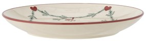 Bloomingville Kameninový tanier Yule Nature 25,5 cm