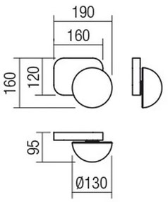 Redo 01-2469 - Nástenné svietidlo LUMIEN 1xG9/10W/230V zlaté/biele