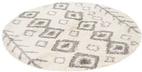 Koberec BOHO L228D béžový / tmavosivý kruh