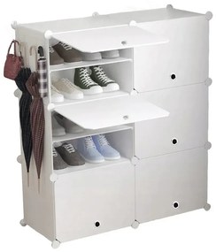Hogler 3403 Variabilný regálový systém 12 políc 85 x 96 x 31 cm, biely