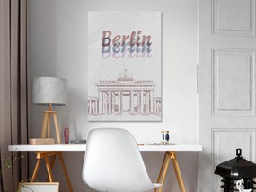Artgeist Obraz - Berlin in Watercolours (1 Part) Vertical Veľkosť: 20x30, Verzia: Premium Print