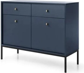 Komoda Mono tmavomodrá so zásuvkami (MKSZ104), navy/black