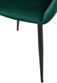 Jedálenská stolička Vessa - zamat - zelená